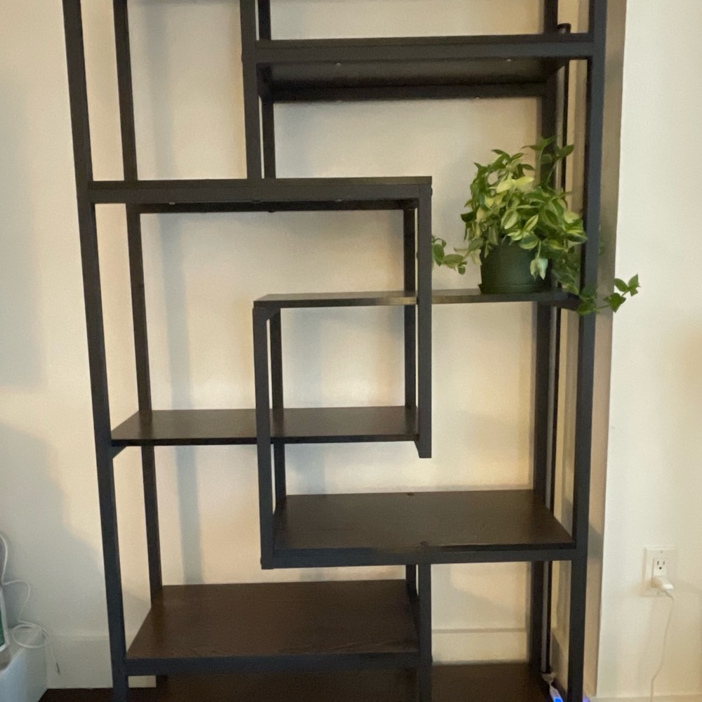 Modern Black Geometric Wall bookShelf